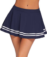 Avidlove Minirock Plissee Elastische Taille Rüschen Matrosenröcke Schuluniformröcke Cheerleader