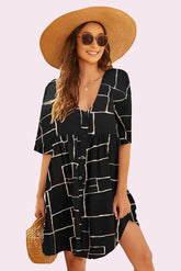 Traje de baño Avidlove, vestido playero de manga 3/4, camisa de bikini para playa, traje de baño con bolsillos