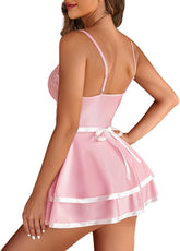 Lencería de mucama Avidlove para traje de mucama, disfraz de mucama francesa, lencería babydoll, vestido de cosplay