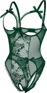 Avidlove Ouvert-Dessous-Outfits für einteilige Dessous, Spitze, Babydoll, Mini-Body