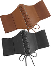 Avidlove Waspie Korsettgürtel, Taillengürtel zum Schnüren, Leder, Gothic-Korsettgürtel