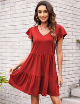 Vestidos con mangas con volantes