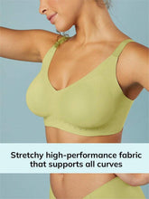 Sujetador sin aros con escote pronunciado y sin tirantes, color verde