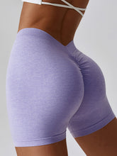 Marl Yoga-Shorts mit V-Ausschnitt hinten