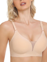 Mesh-BHs für Damen, ohne Bügel, kabellos, Comfort Lift, Push-Up-Bralettes für Damen mit Unterstützung und BH, Cornsilk