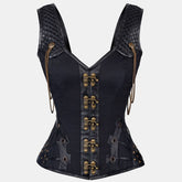 Top corsé steampunk con cadenas