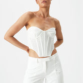 Bustier-Top aus Netzstoff