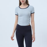 Color Block Short Sleeve Top