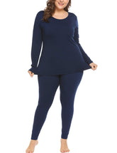 Pyjama-Set mit Fleecefutter in Übergröße