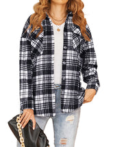 Camisas de franela de manga larga a cuadros