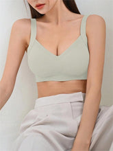 Solid Simple Bra LightGreen