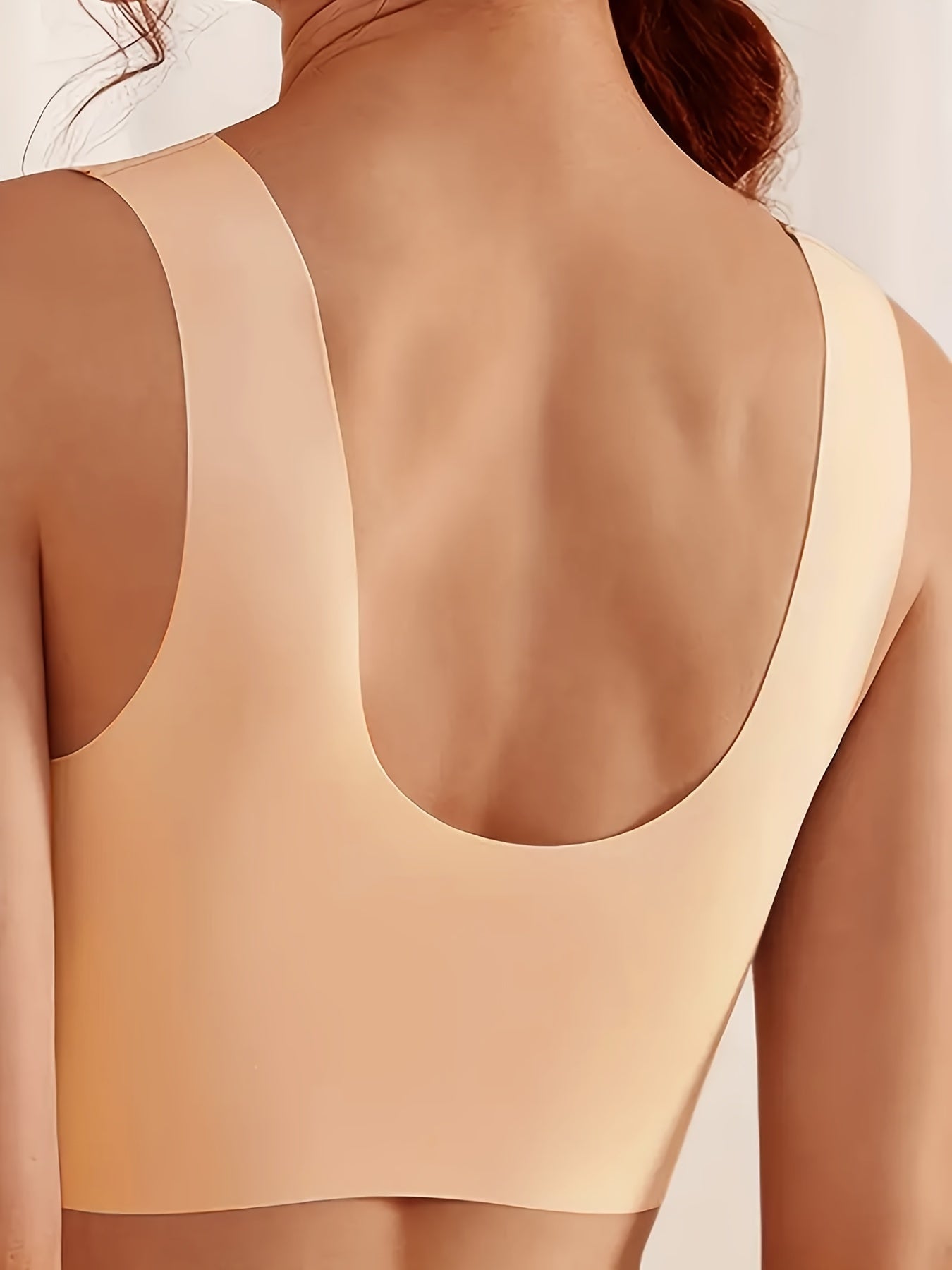 Damen Mesh Seamless Smooth Comfort Bügelloser BH Beige