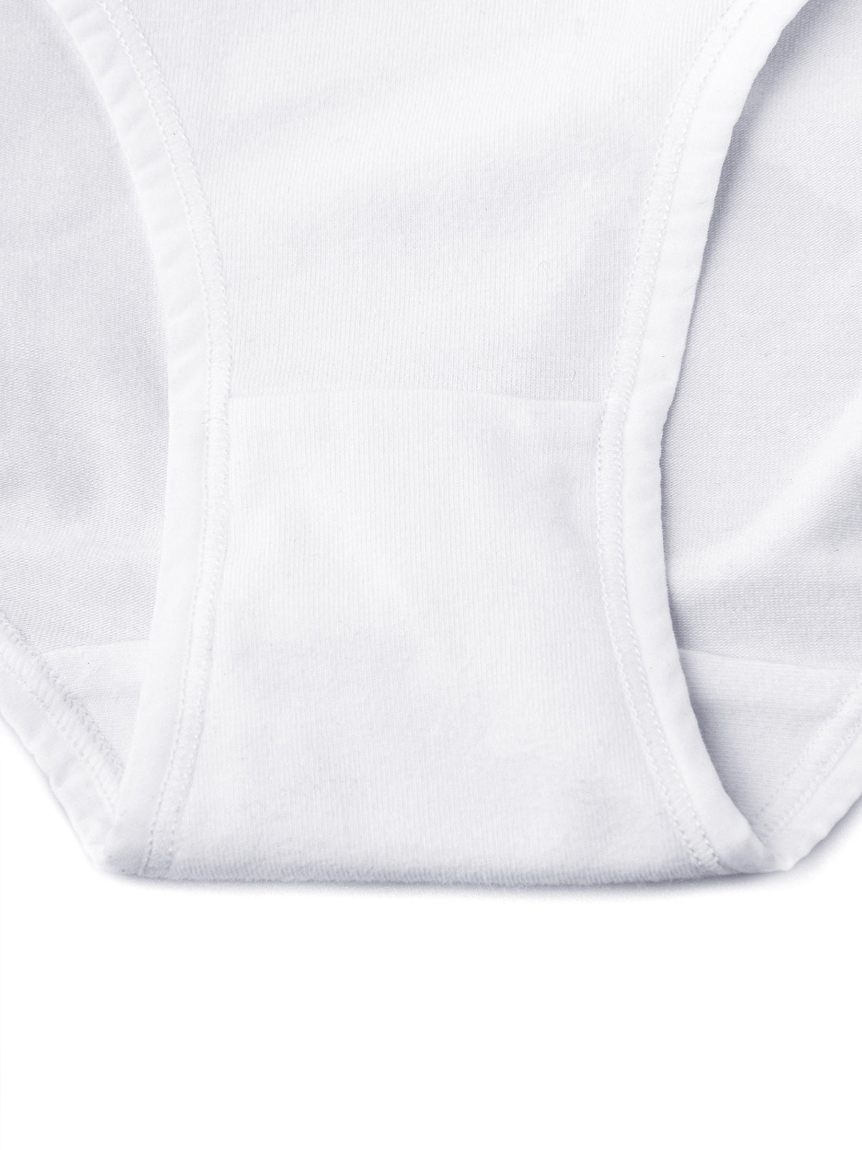 Soft Cotton High-Cut Briefs Breathable Panties White