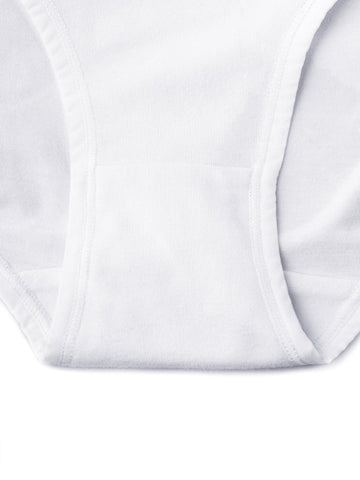 Soft Cotton High-Cut Briefs Breathable Panties White