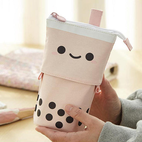 Estuche para lápices con té con leche Boba