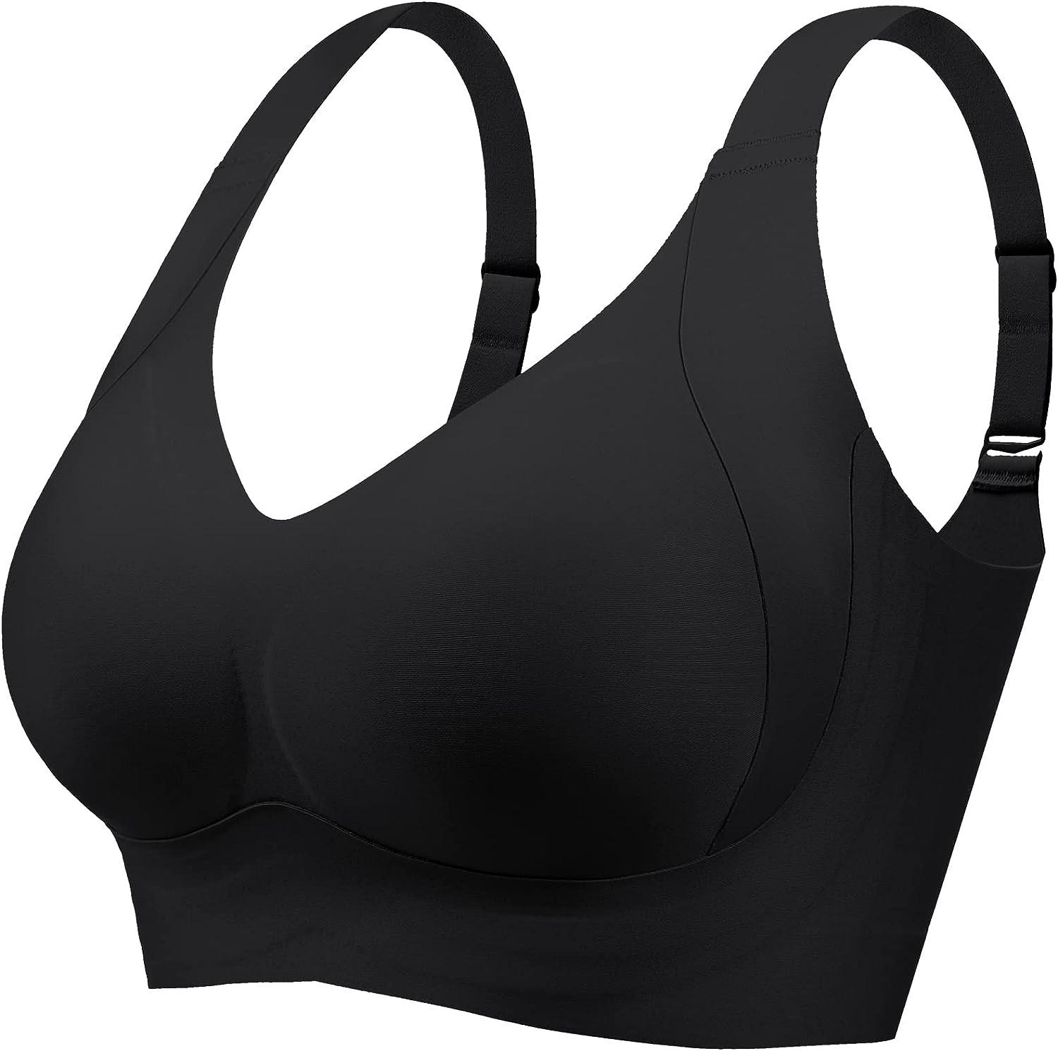 Plus Size Bügelloser Shaper-BH Schwarz