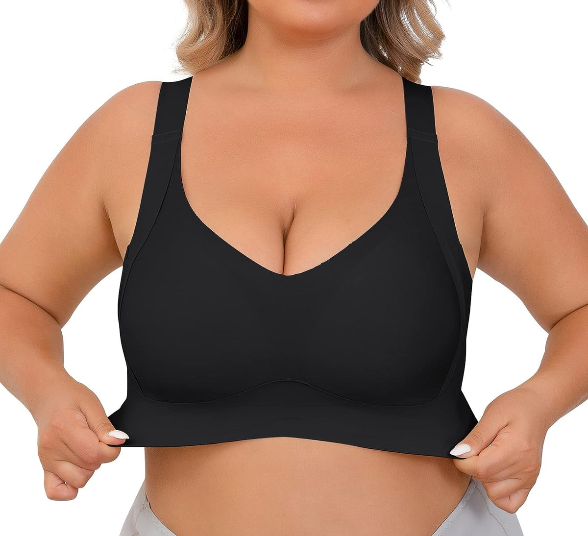 Plus Size Wireless Shaper Bra Black