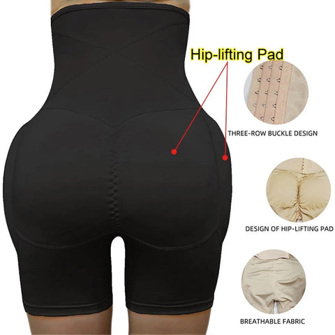 High Waist Control Shaper With Hip and Butt Pads