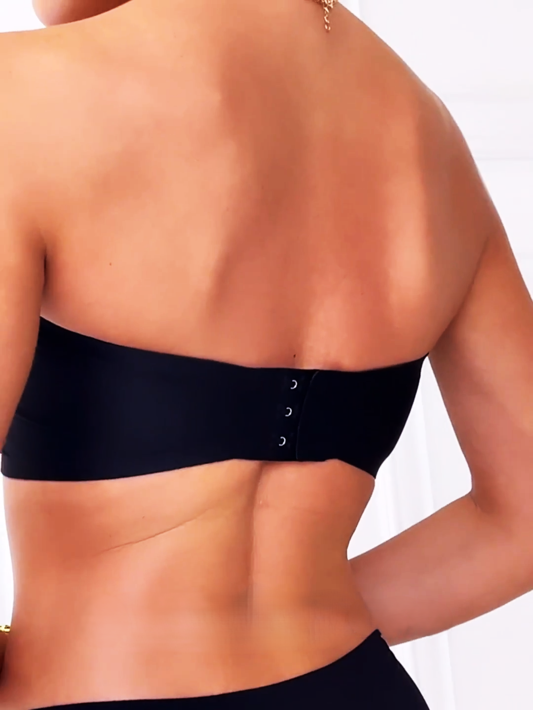 Strapless Wireless Push-up Tube Top Invisible Bra Black