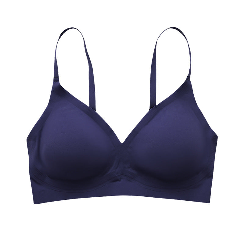 Solid Triangle Seamless Wireless Bra