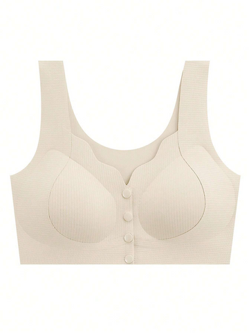 Front Closure Seamless Push Up Back Smoothing & Anti-Sagging Wireless Bra