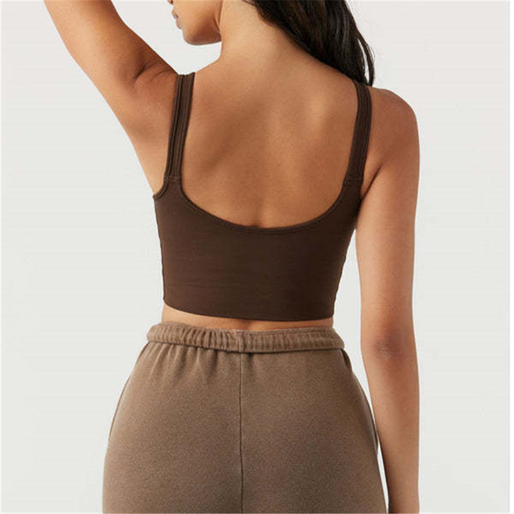 Nylon gepolstertes Push-Up-Yoga- und Sport-Top für Damen