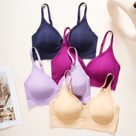 Solid Triangle Seamless Wireless Bra