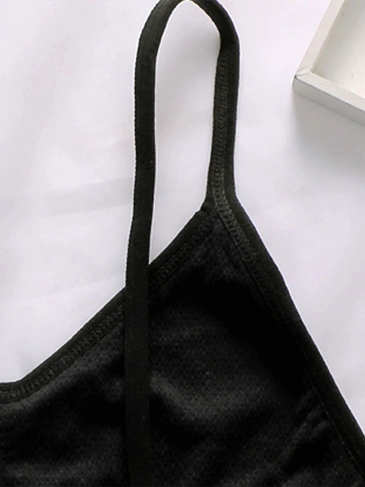 Simple Solid Wireless BH, bequemer und atmungsaktiver Intimates-BH in Schwarz