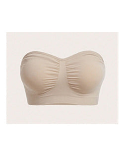 Seamless Backless Comfort Strapless Bra with Ruching