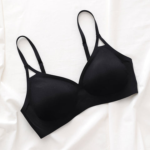 Solid Cutout Wireless Bra