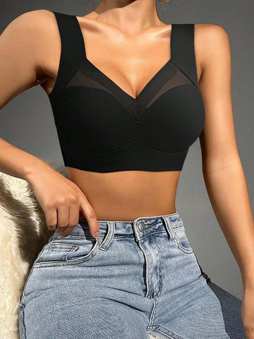 Nahtloser, glatter, bequemer bügelloser Mesh-BH für Damen