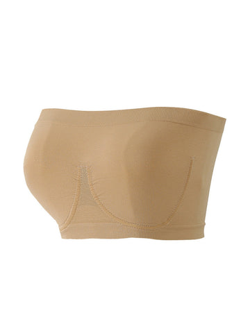 Invisible Breathable Seamless Tube Top Bra Tan