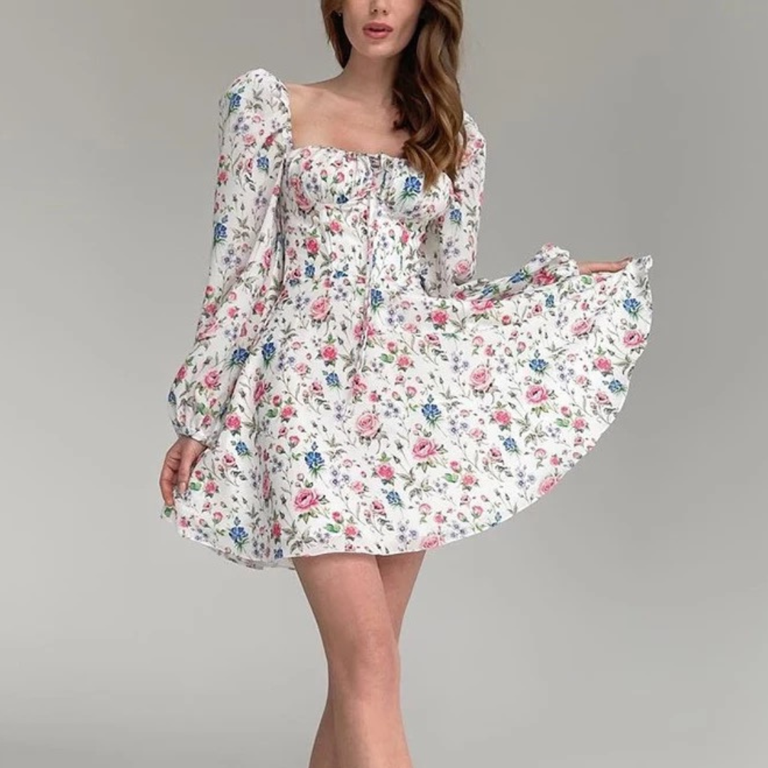 Susie - Floral Print Mini Dress