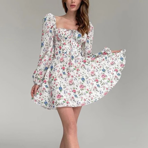 Susie - Floral Print Mini Dress