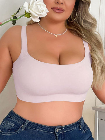 Plus Size Damen Seamless BH ohne Bügel Violett