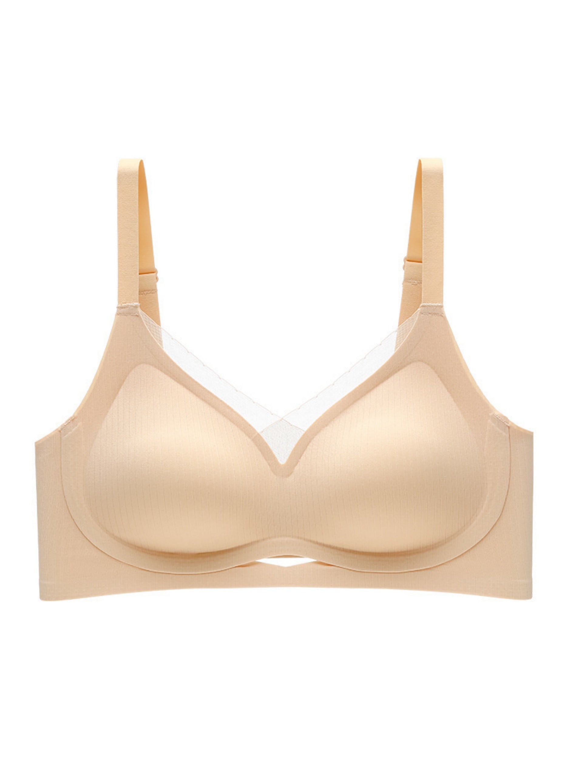 One-piece Seamless Push-up Breathable Mesh Wireless Bra