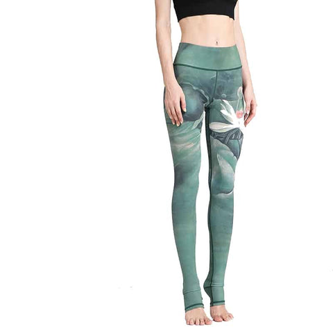 Elastische Yogahose mit Print für Damen