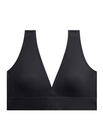 Sujetador deportivo tipo bralette sin aros y push up sin costuras, color negro