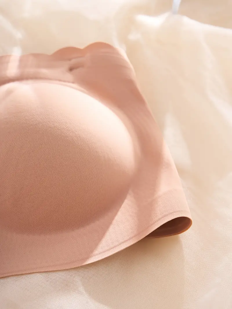 Front Closure Wireless Strapless Bra Pink