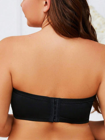 Sujetador bandeau sin tirantes de malla de talla grande