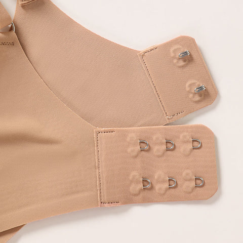 Sexy Hollow Out Wireless Bra Tan