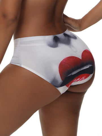 Red Lips Sexy Comfortable No Trace Panties