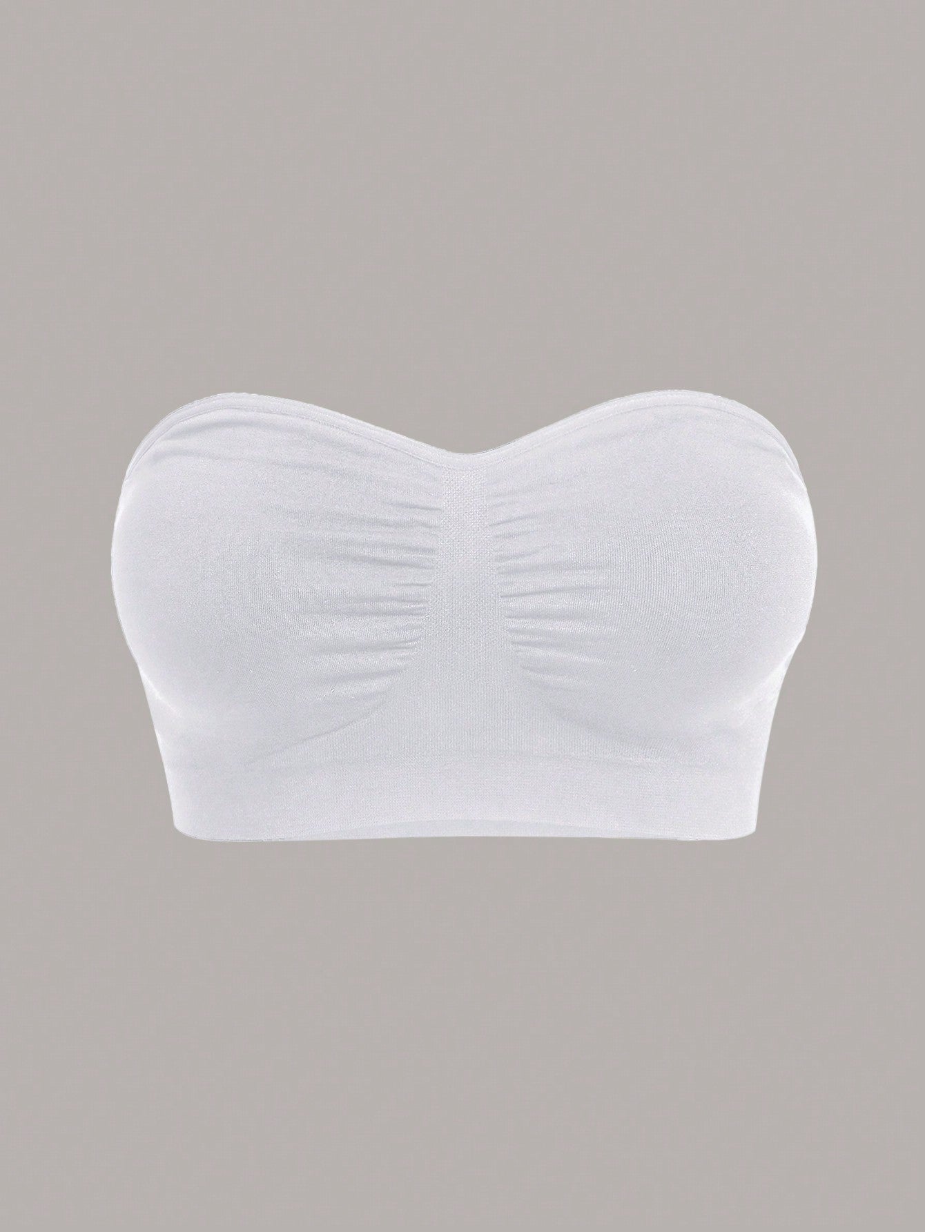 Seamless Backless Comfort Strapless Bra with Ruching