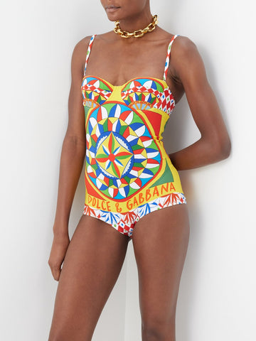 Printed One-Piece Swimsuit