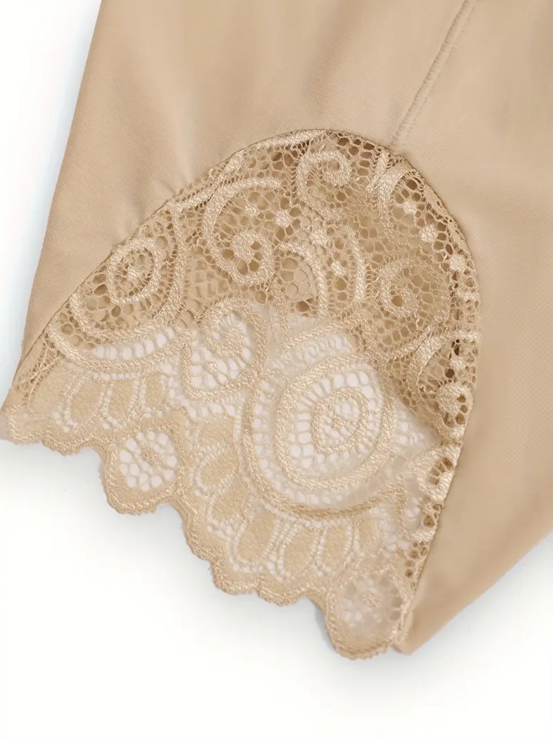 Contrast Lace Soft & Comfortable Scallop Trim Boyshort Panties