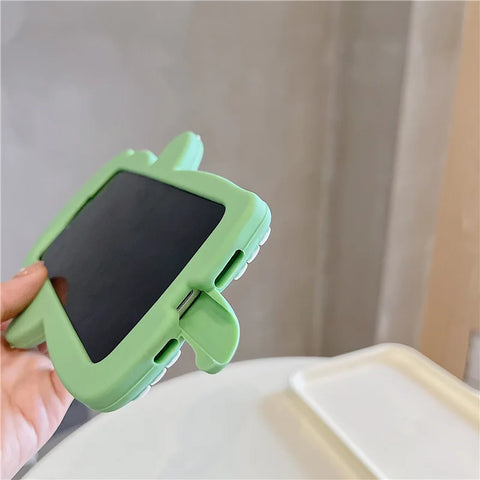 Funda para iPhone con diseño de dinosaurio kawaii en 3D