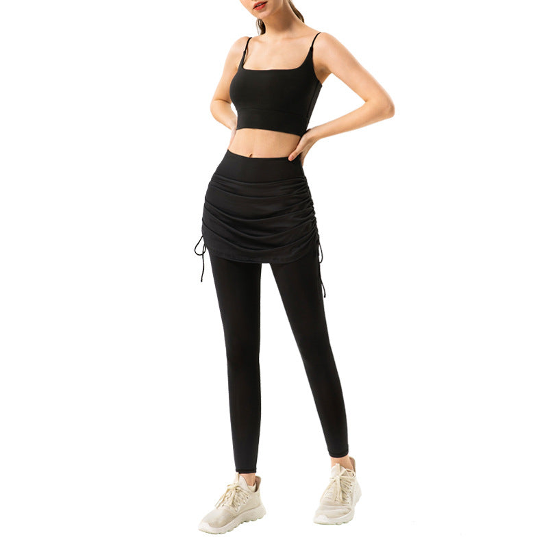 2-in-1-Sport- und Yoga-Leggings für Damen mit hoher Taille und Bauchkontrolle