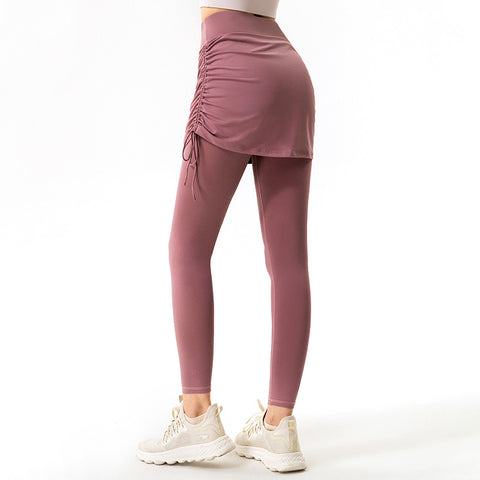 2-in-1-Sport- und Yoga-Leggings für Damen mit hoher Taille und Bauchkontrolle