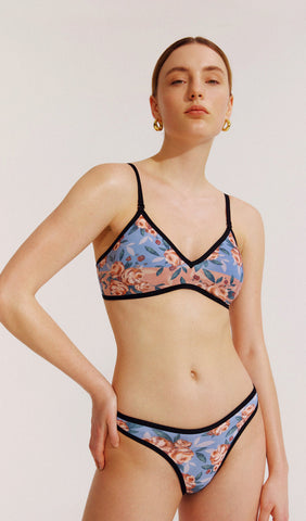 Wendbares Bikini-Set mit hoher Taille - Grün