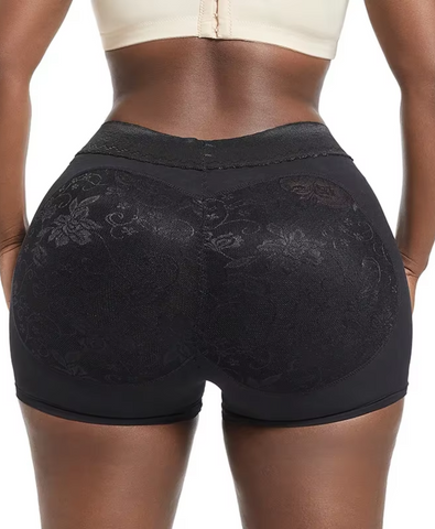 Tummy Control Butt Lift Lace Shorts With Butt Pads